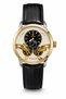 Men's Automatic 40 Jewels Double Balance Black Leather Cord Wristwatch 2 Year Warranty - 2