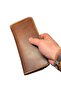 DIY Hisar Leather Wallet Making Kit, DIY Handmade Men's Wallet Card Holder Kit with 12 Card Slots and Phone Case - 3