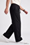 Black Pleated Woven Palazzo Men's Trousers - 82201 - 4