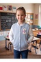 Pulled Pocket, Ribbed, Embroidered Children's College Coat / School Coat