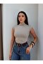 Ribbed High Neck Blouse