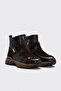 Genuine Leather and Fur Women's Thick Sole Boots 393Kza05 - 4