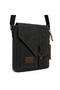 Unisex Black Canvas Shoulder Bag – Casual Messenger Bag with Flap and Pockets - 3
