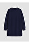 Navy Blue Soft Touch Women's Sweatshirt Tunic - 6