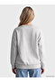 Xside Gray Embroidered Oversize Women's Thick Sweatshirt - 4