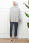 White Glitter Striped Shirt - 2
