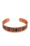 Copper black flower greek thin copper bracelet, adjustable