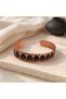 Black copper ivy thin copper bracelet, adjustable - 7