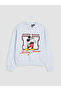 Blue Printed Girls' Sweatshirt