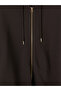 Lcw Everyday Brown Hooded Oversize Women's Zippered Sweatshirt - 6