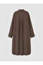 Lcw Modest Brown Modal Blended Oversize Women's Shirt Tunic - 7