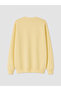 Xside Yellow Crew Neck Oversize Women's Thick Sweatshirt - 8
