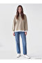 Lcw Modest Khaki Oversize Soft Touch Women's Sweatshirt Tunic - 2