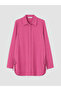 Two Mt Shop Quality Lcw Everyday Fuchsia Oversize Modal Blended Women's Shirt Tunic - 5