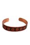 Red black kilim thin copper bracelet, adjustable