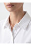 White Oversize Poplin Women's Shirt Tunic - 3