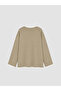 Lcw Modest Khaki Oversize Soft Touch Women's Sweatshirt Tunic - 6
