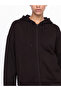 Rmz Gi̇yi̇m Farkiyla Hooded Soft Touch Loose Fit Women's Zippered Sweatshirt - 5