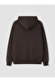 Lcw Everyday Brown Hooded Oversize Women's Zippered Sweatshirt - 7