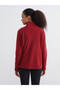 Koor Sport Red High Collar Women's Fleece Sweatshirt - 4