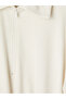 Alita City Lcw Modest Beige Interlock Plain Oversize Women's Sweatshirt Tunic with a Difference - 6