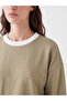 Lcw Modest Khaki Oversize Soft Touch Women's Sweatshirt Tunic - 3