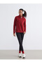 Koor Sport Red High Collar Women's Fleece Sweatshirt - 2