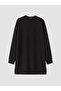 Lcw Modest Black Stone Soft Touch Women's Sweatshirt Tunic - 5