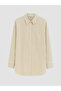 Alita City Lcw Modest Ecru Striped Poplin Women's Shirt Tunic with a Difference - 5