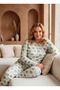 Battal Printed Report Interlock Long Sleeve Pajama Set - 2