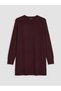 Alita City Lcw Modest Burgundy Knitwear Plain Loose & Baggy Women's Tunic - 5