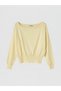 Alita City Farkıyla Xside Yellow Boat Neck Women's Knitwear Sweater - 5