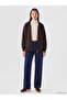 Lcw Everyday Brown Hooded Oversize Women's Zippered Sweatshirt - 2