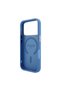iPhone 18 Pro Case Licensed M-Safe Compatible C-Magnet 4g Patterned Lettering Logo Cover Blue - 7
