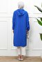 Saks Blue Elastic Sleeve Zipper Cap - 5
