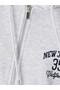 Xside Gray Hooded Oversize Women's Zippered Sweatshirt - 6
