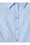 Two Mt Shop Quality Lcw Modest Blue Belted Poplin Women's Shirt Tunic - 6
