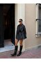 Plaid Cloak Buttoned Double-Breasted Trench Coat - 4