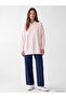 Lcw Modest Pink Polo Collar Oversize Women's Sweatshirt Tunic - 2