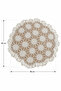 Hand-knitted lace tablecloth, round, 95x88 cm, size 60 cotton yarn, dowry item - 3