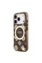 iPhone 18 Pro Max Case Licensed M-Safeli Iml Peony and 4g Patterned Classic Logo Brown - 2