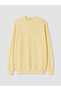 Xside Yellow Crew Neck Oversize Women's Thick Sweatshirt - 5
