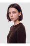 Alita City Lcw Modest Brown Oval Neck Hair Braid Women's Knitwear Sweater with a Difference - 3