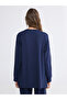 Lcw Everyday Navy Blue Soft Touch Oversize Women's Sweatshirt - 5
