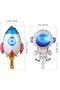 Space Astronaut Concept 3-Year-Old Balloon Set - 16 Piece Space Concept Birthday Set - Astronaut, Rocket, Ufo Foil Balloon - 7