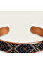 Blue black baklava thin copper bracelet, adjustable - 4