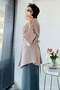 Premium Shoulder and Front Pleated Modal Blouse - Mink - 5