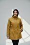 Water Repellent Fabric Raincoat with Drawstring Waist and Gingham Cuffs