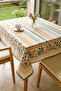 Modern Colorful Floral Tablecloth Stain-Resistant Stylish Design for Garden Balcony - 2