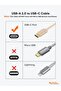 كيبل قصير USB الى USB C، كيبل كيبل كريشن قصير 0.5 قدم، شحن سريع 3 امبير - 3